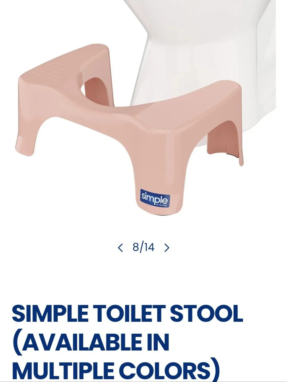 Simple Bathroom Foot Rest in Clay Cream Color